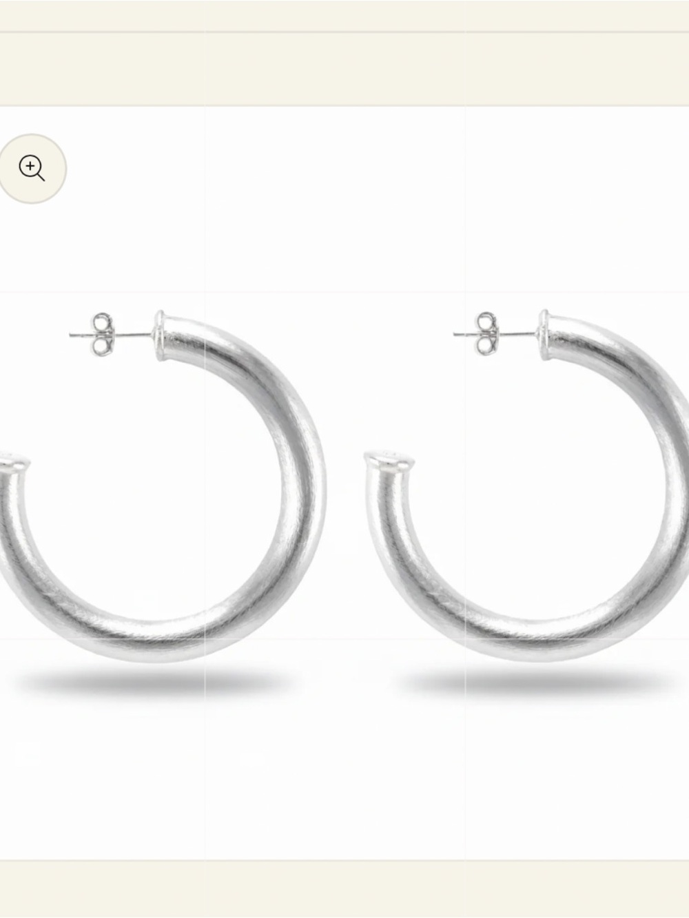 Shelia Fajl Brushed Silver Chantal Hoops